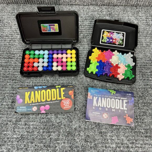 Lot Of 2 Kanoodle Cosmic Brain Twisting Teaser 3D Puzzle Travel Game Complete - Picture 1 of 5